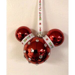 Mickey Mouse Red Merry Christmas Ornament